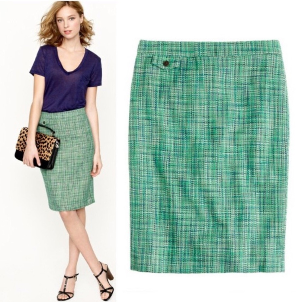 J. Crew no. 2 pencil skirt in Caribbean Tweed